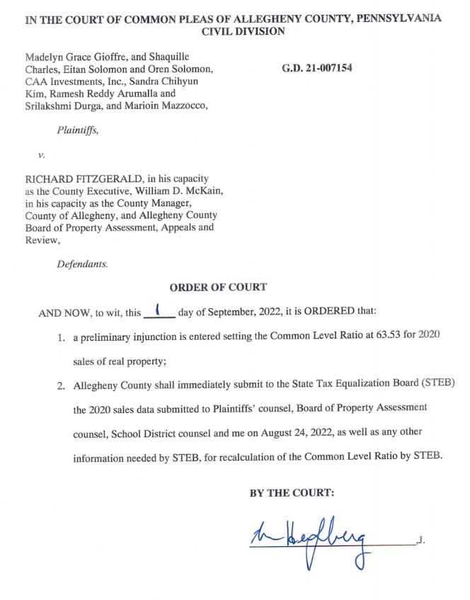 The Common Level Ratio for 2022 Has Been Lowered by Court Order